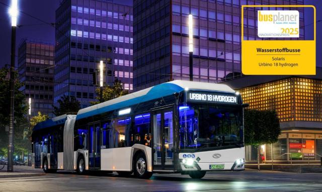Solaris Urbino 18 hydrogen nagrodzony w Niemczech